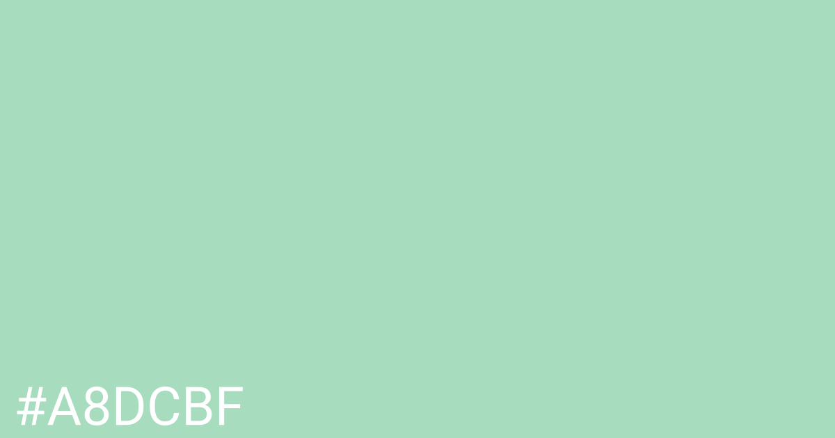 Hex color #a8dcbf graphic