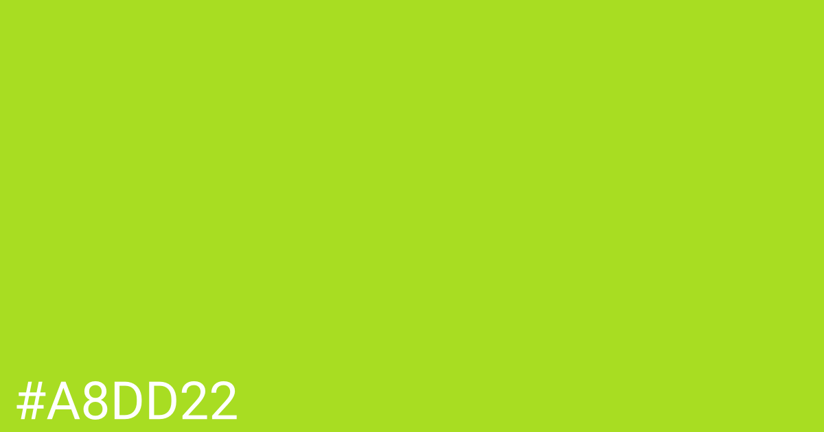 Hex color #a8dd22 graphic