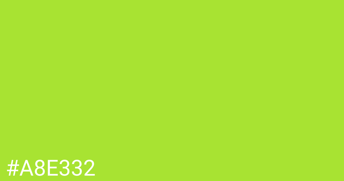 Hex color #a8e332 graphic