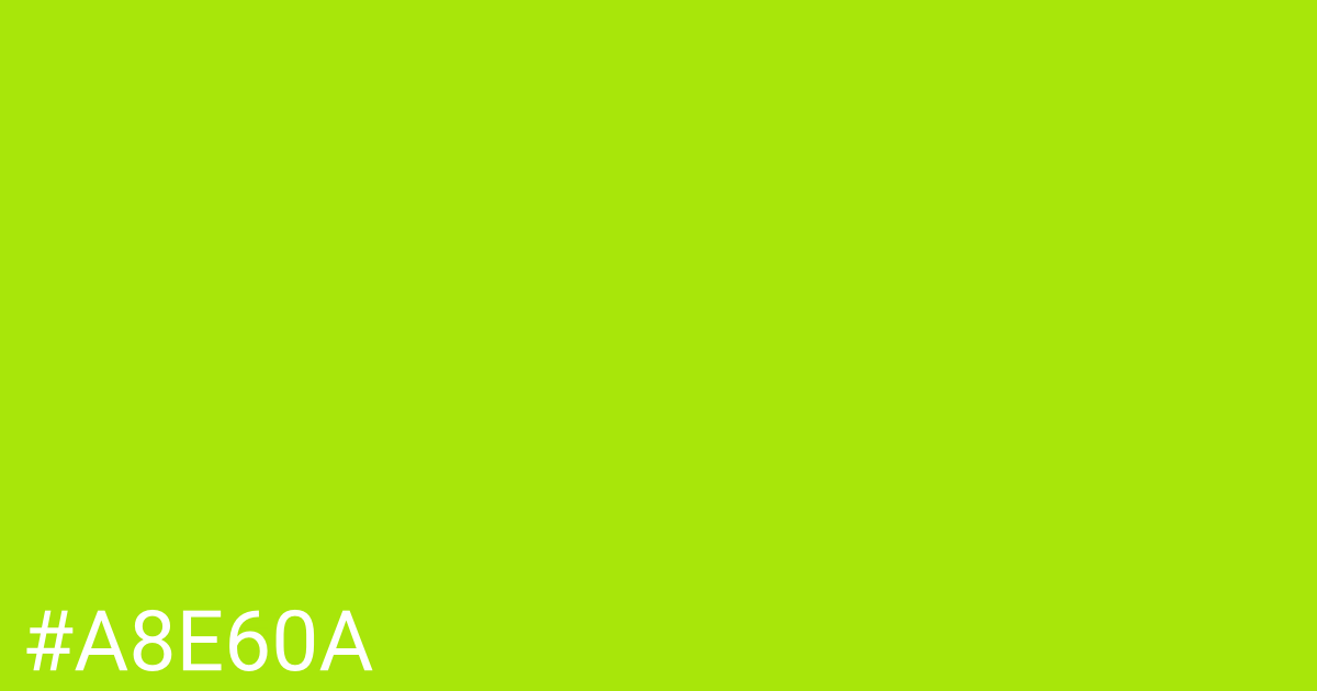 Hex color #a8e60a graphic