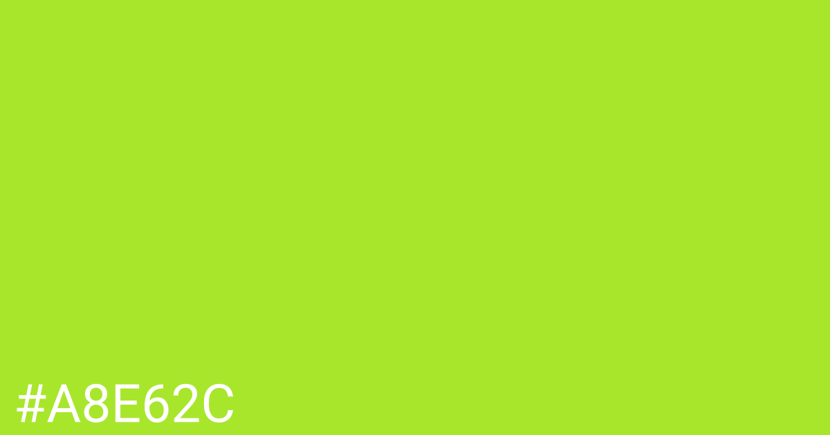 Hex color #a8e62c graphic