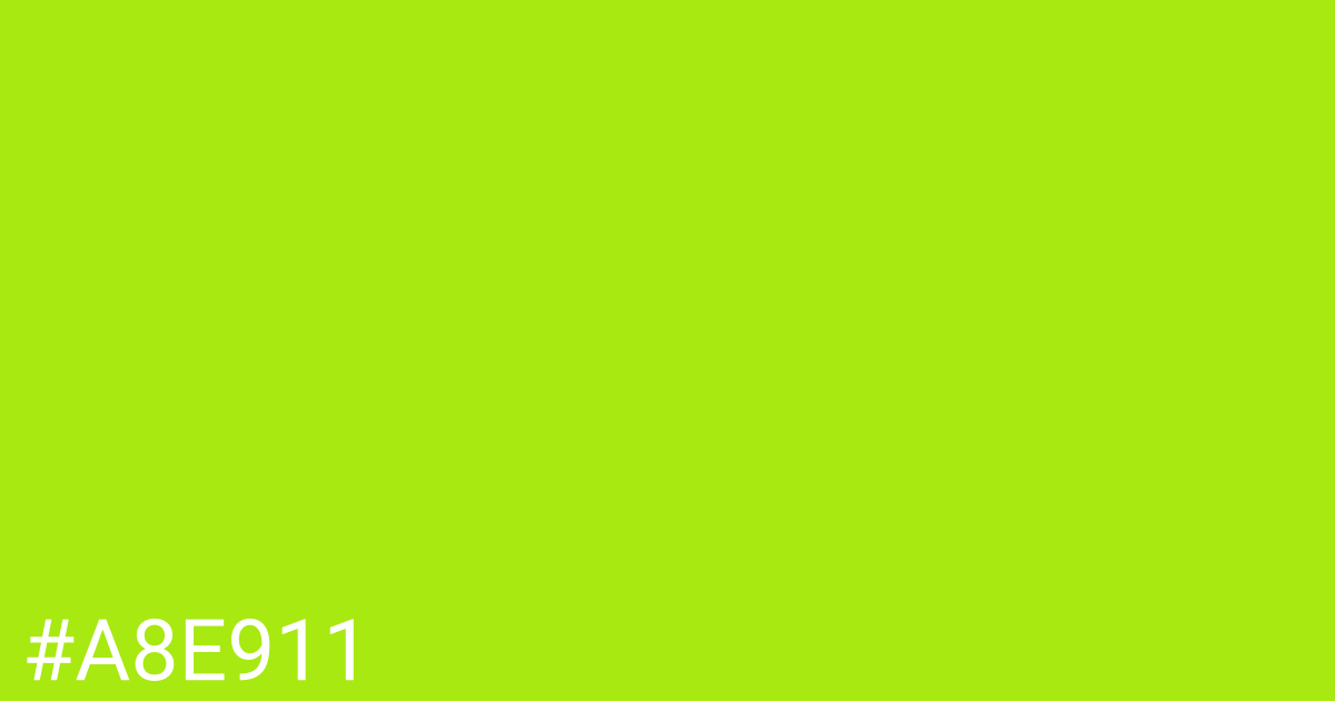 Hex color #a8e911 graphic