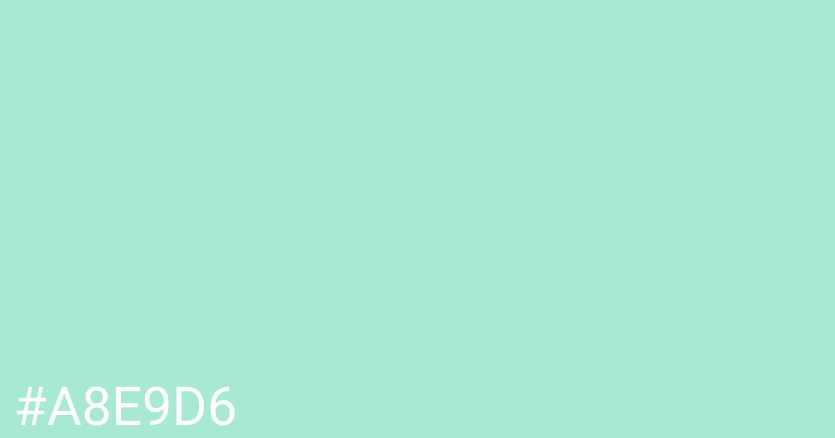 Hex color #a8e9d6 graphic