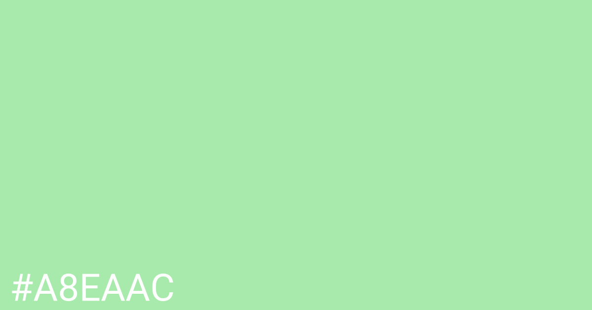 Hex color #a8eaac graphic