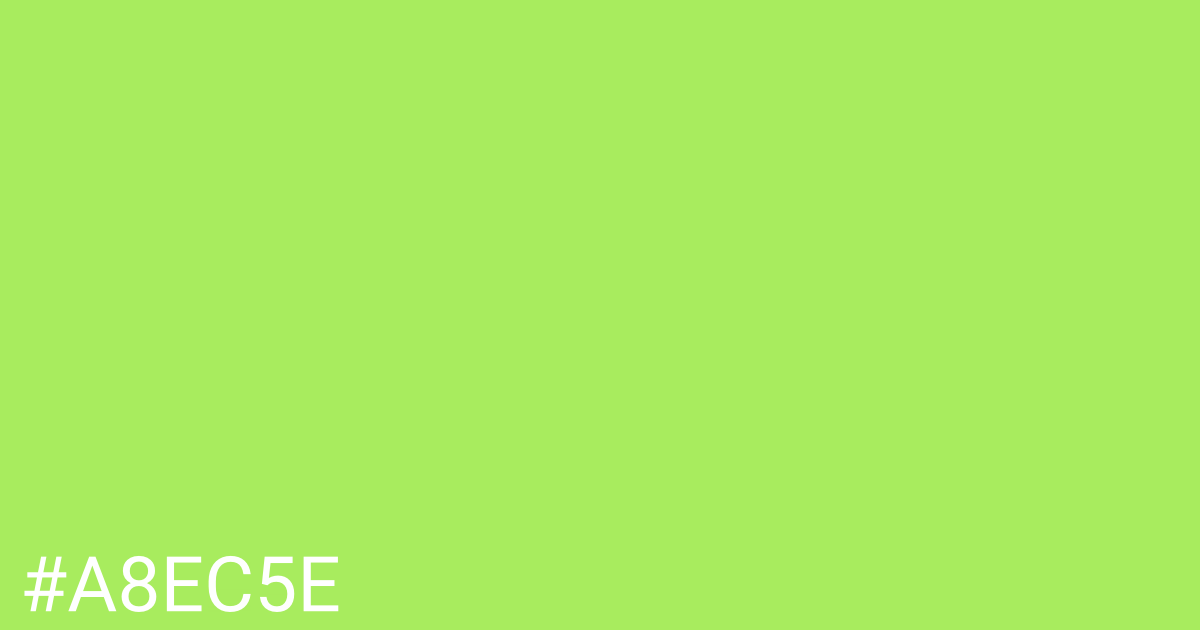 Hex color #a8ec5e graphic
