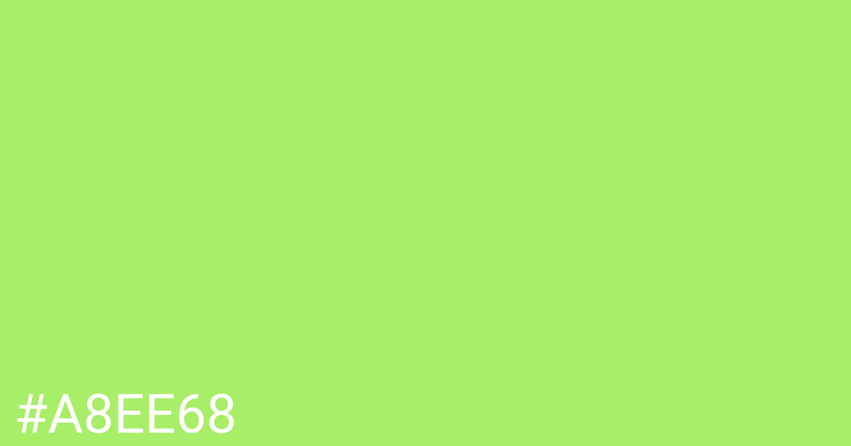 Hex color #a8ee68 graphic