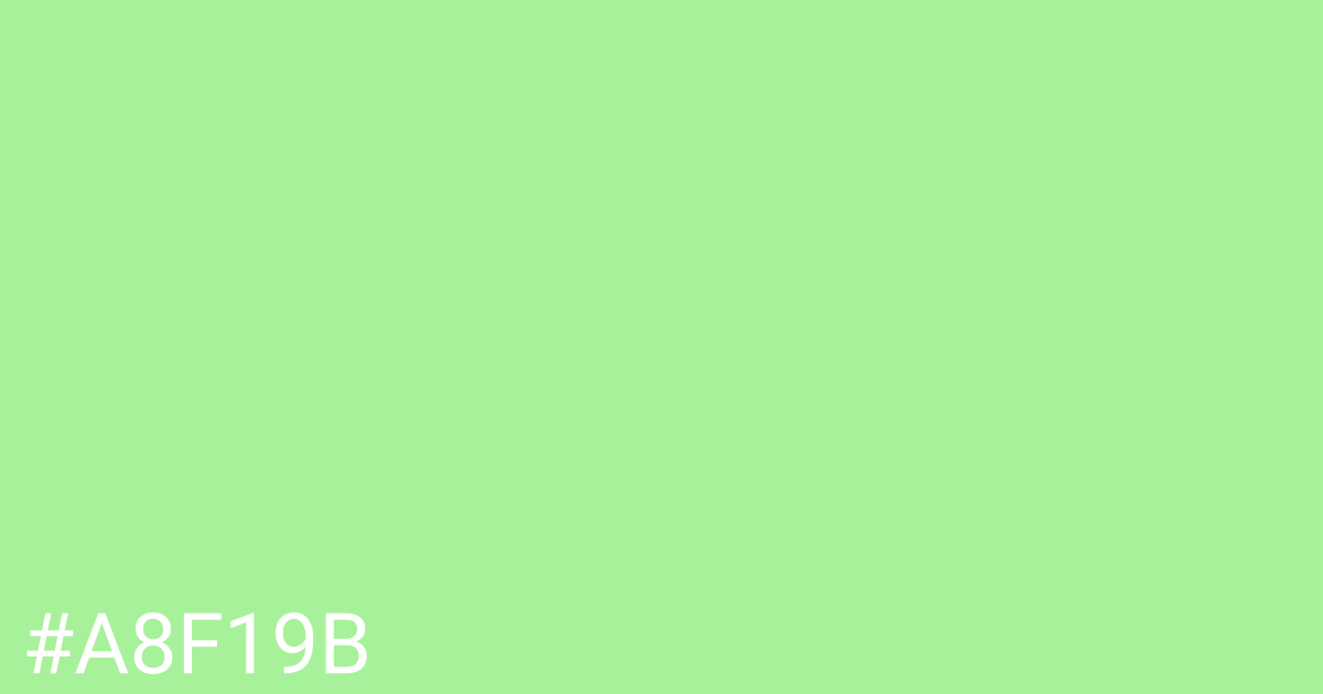 Hex color #a8f19b graphic