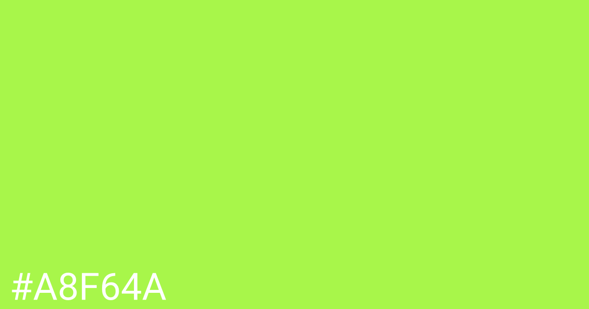 Hex color #a8f64a graphic