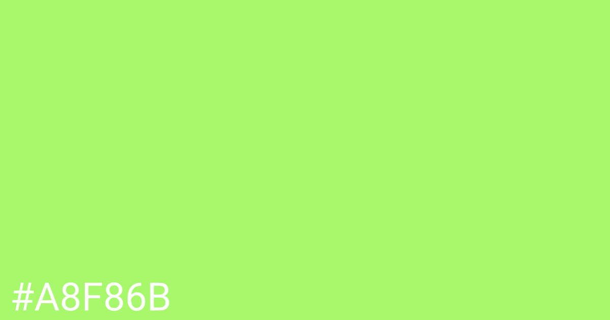 Hex color #a8f86b graphic