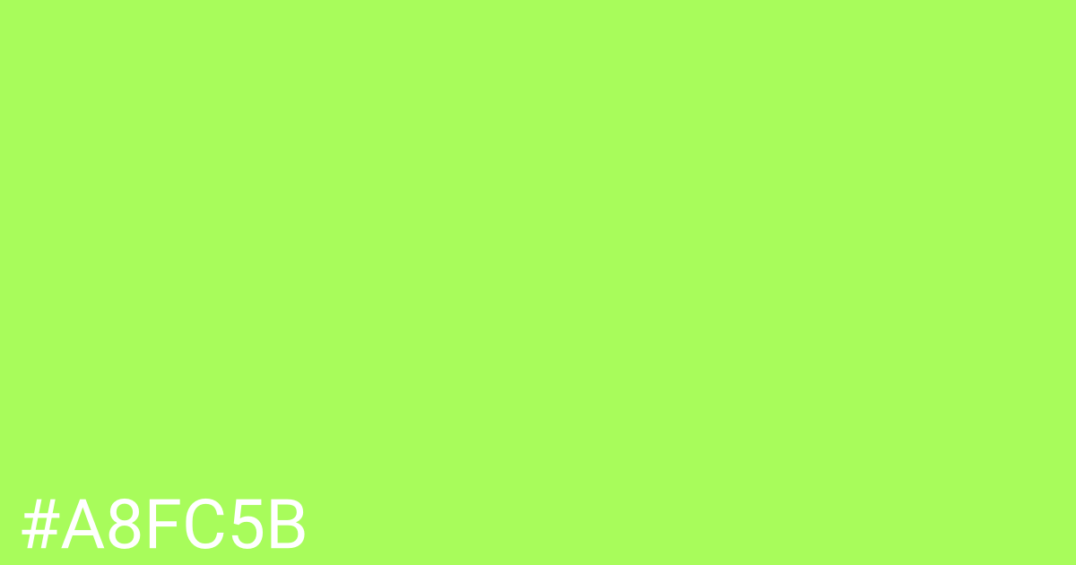 Hex color #a8fc5b graphic