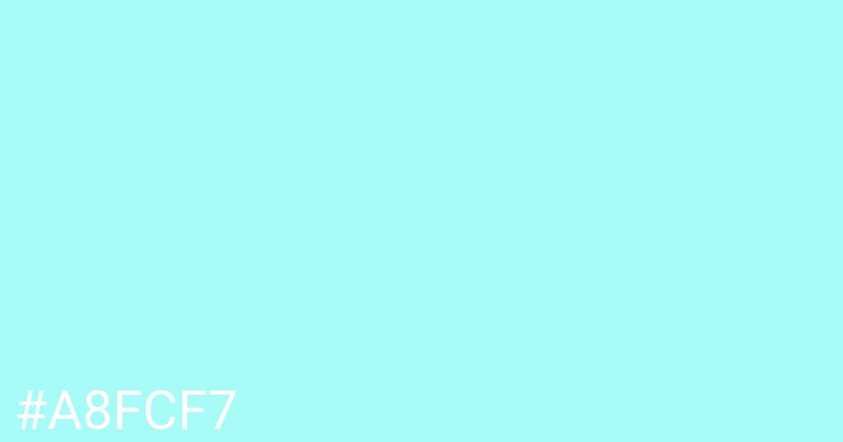 Hex color #a8fcf7 graphic