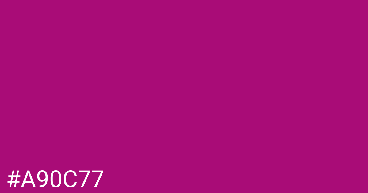 Hex color #a90c77 graphic