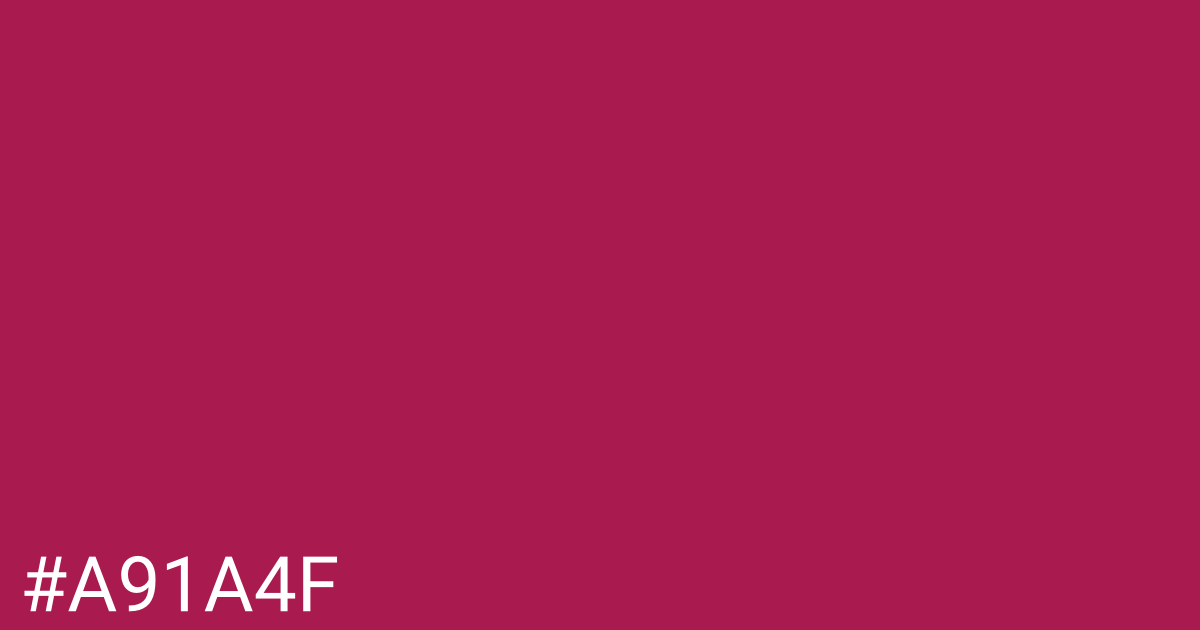 Hex color #a91a4f graphic