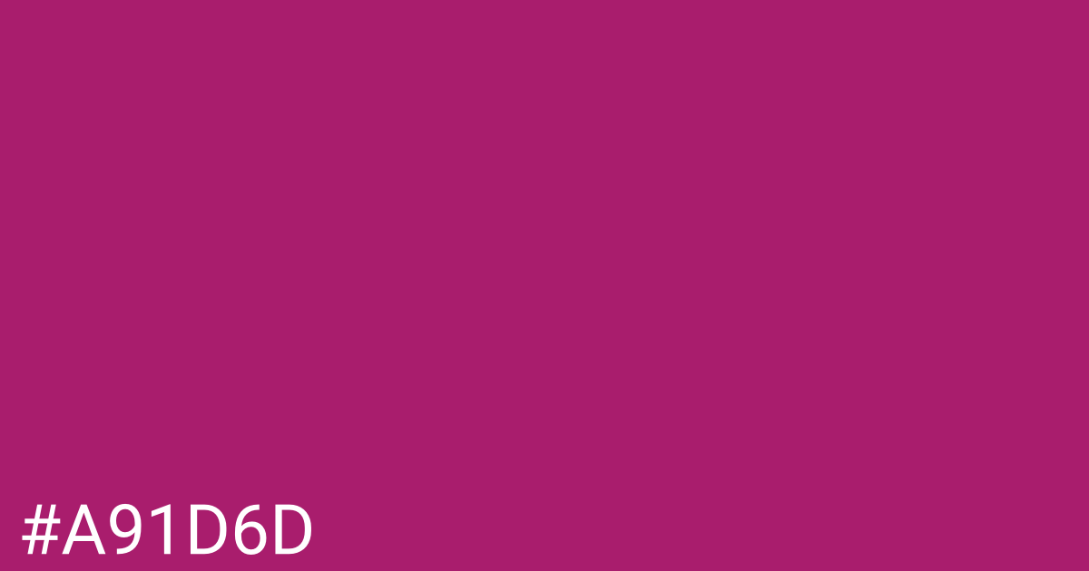 Hex color #a91d6d graphic
