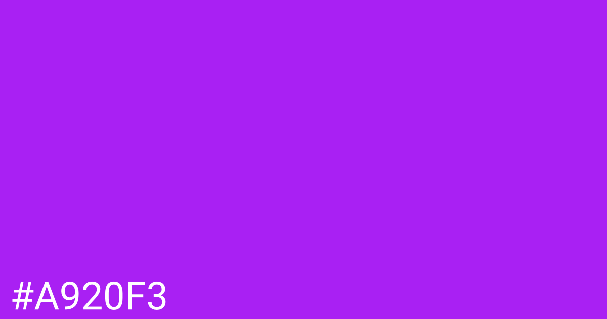 Hex color #a920f3 graphic