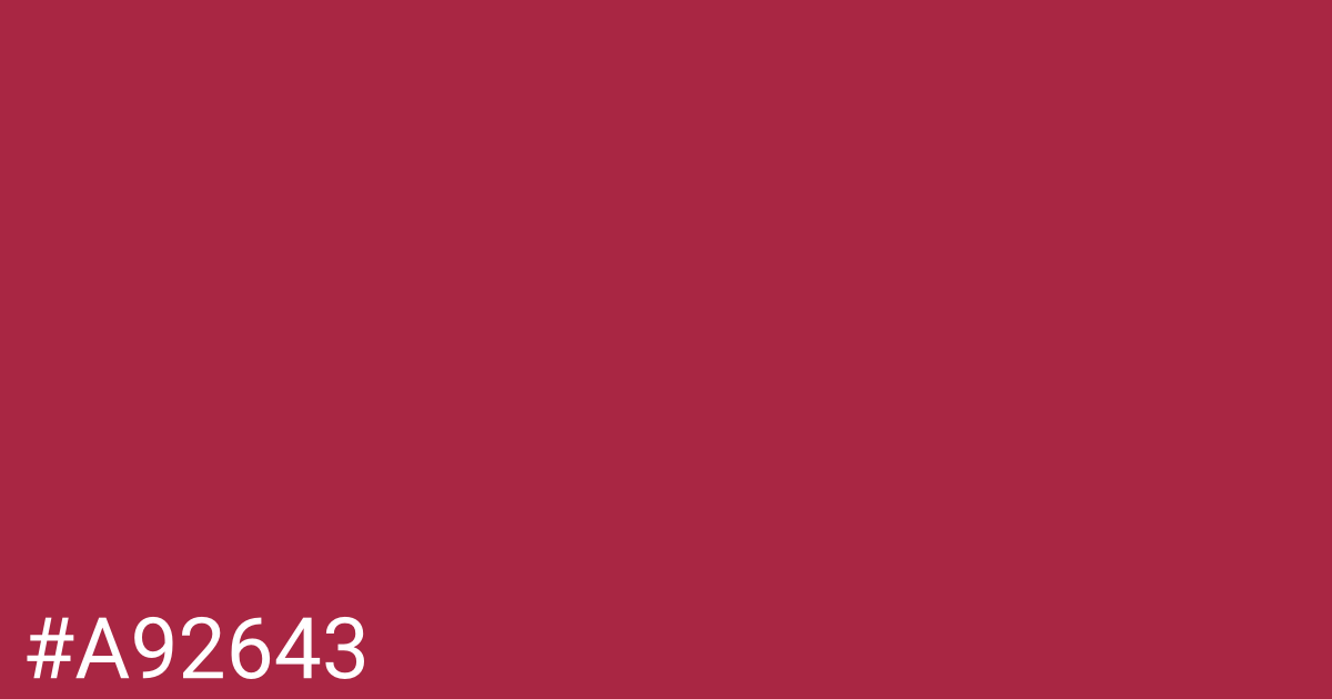 Hex color #a92643 graphic