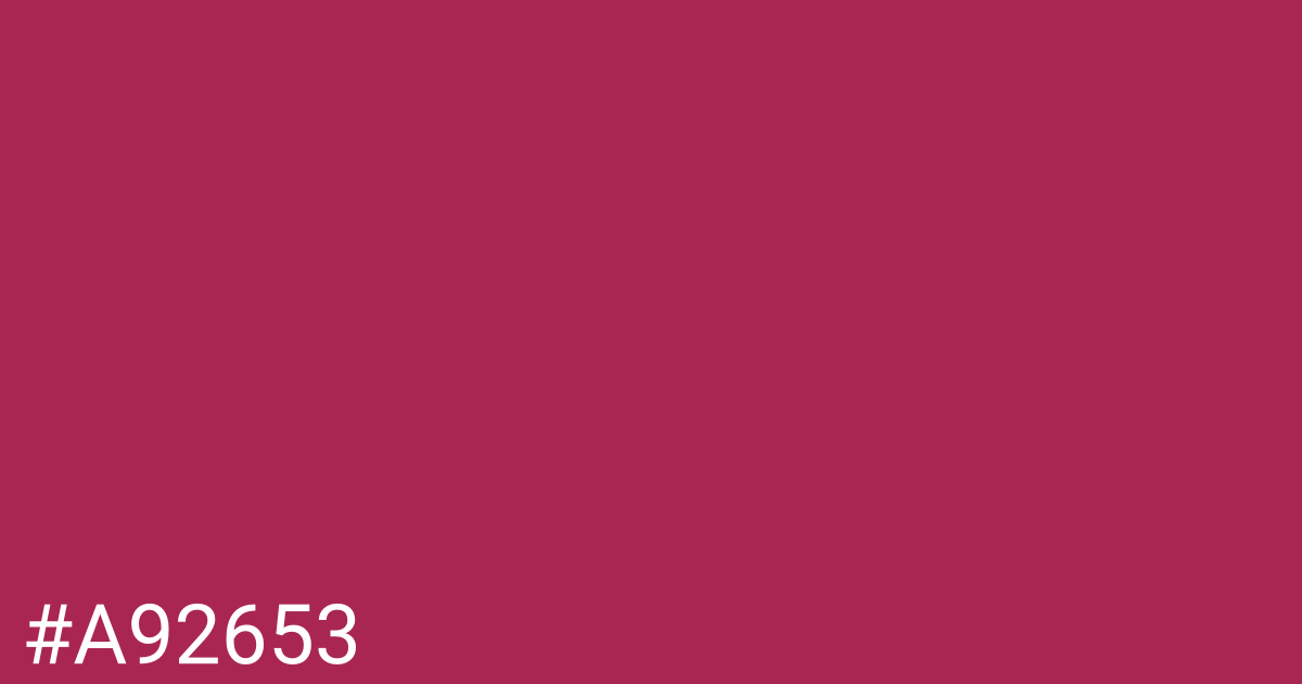 Hex color #a92653 graphic