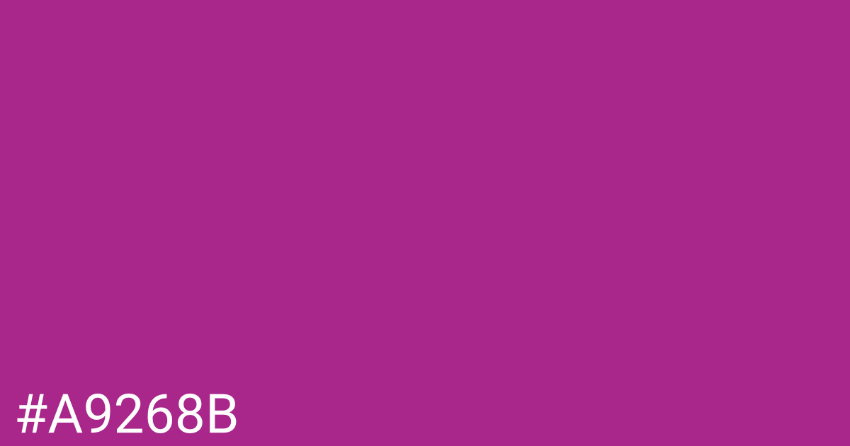 Hex color #a9268b graphic