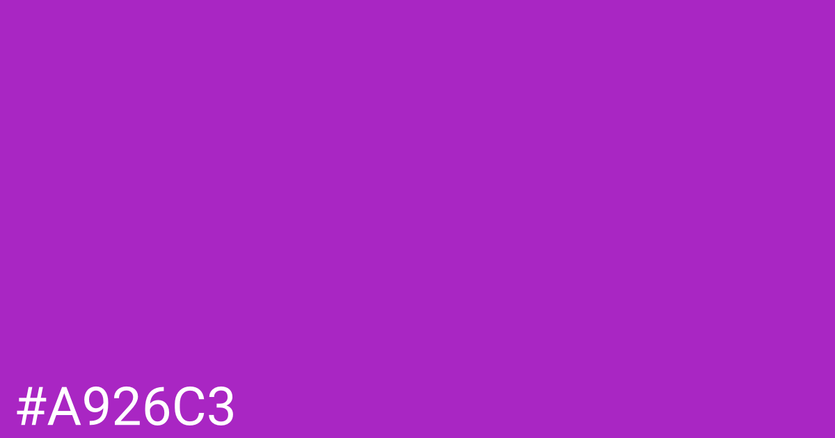 Hex color #a926c3 graphic