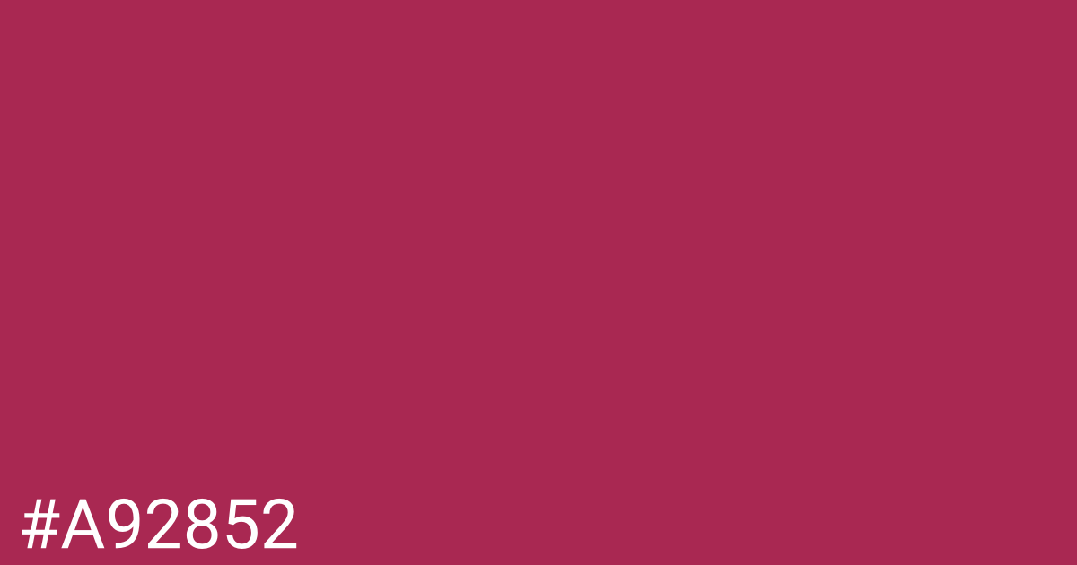 Hex color #a92852 graphic