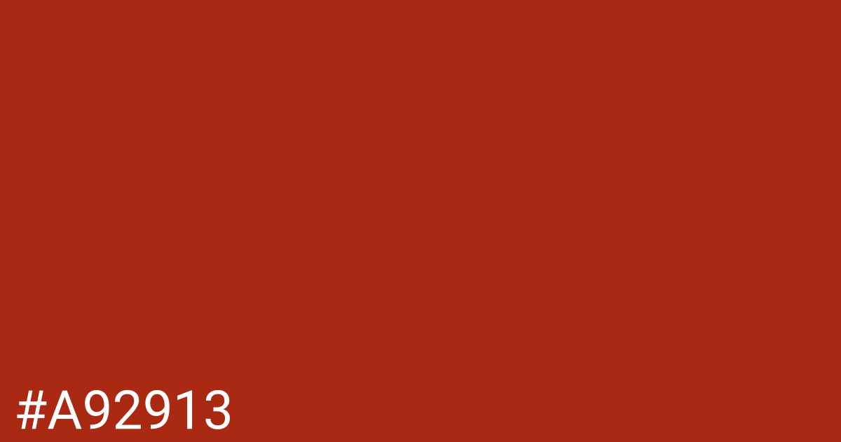 Hex color #a92913 graphic