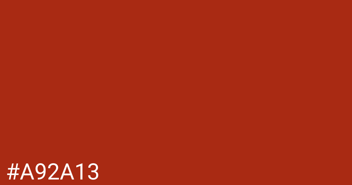 Hex color #a92a13 graphic