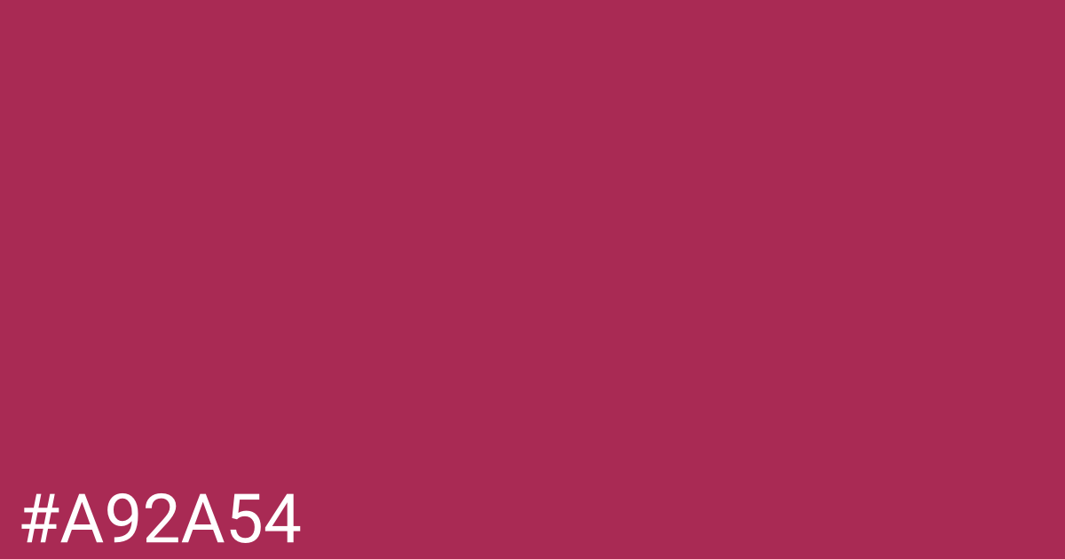 Hex color #a92a54 graphic