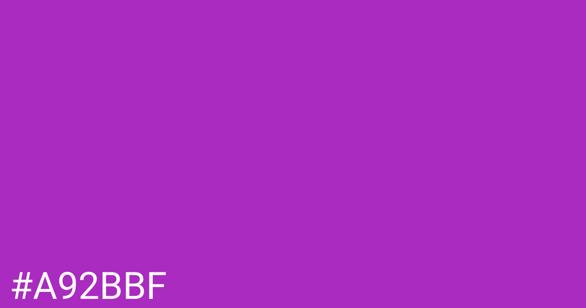 Hex color #a92bbf graphic