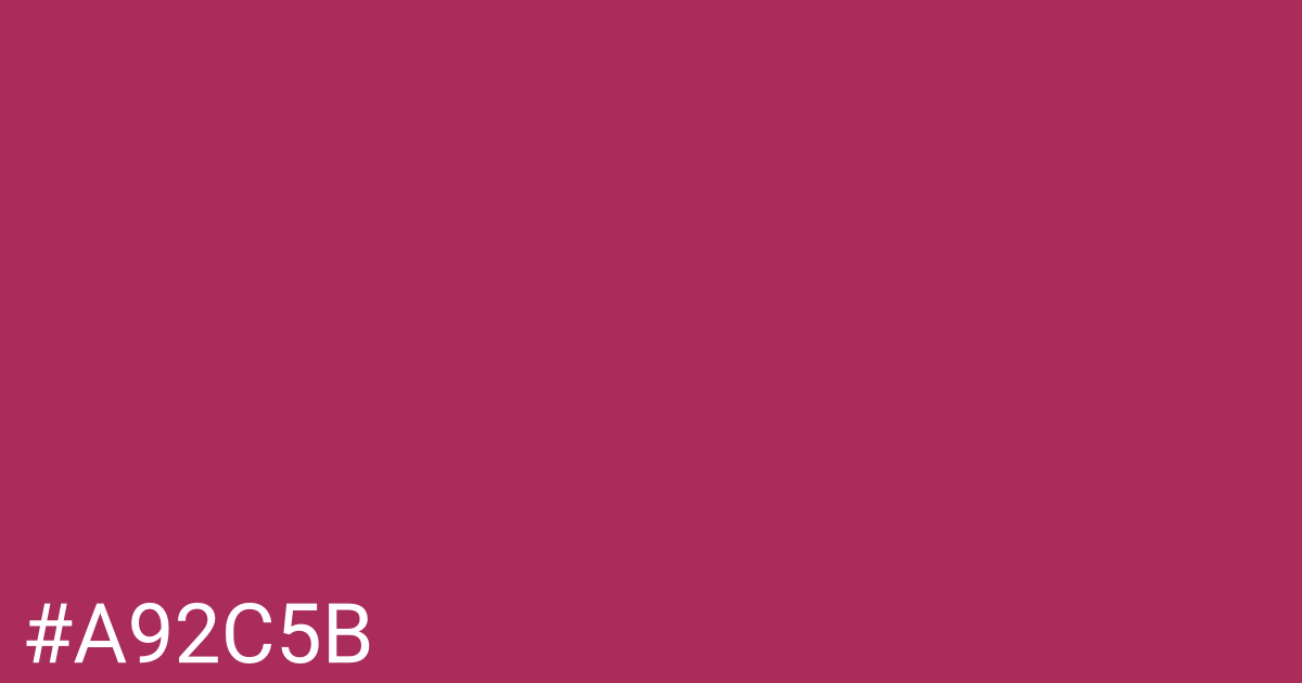 Hex color #a92c5b graphic