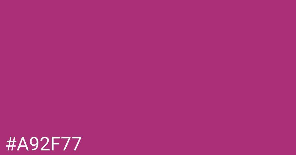 Hex color #a92f77 graphic