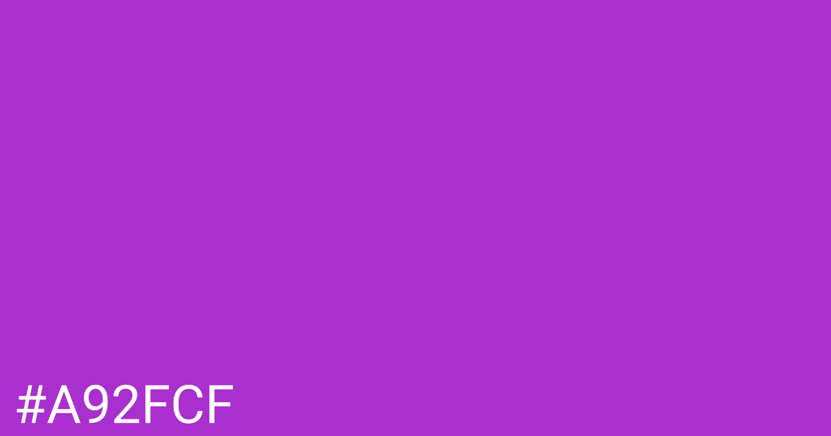 Hex color #a92fcf graphic