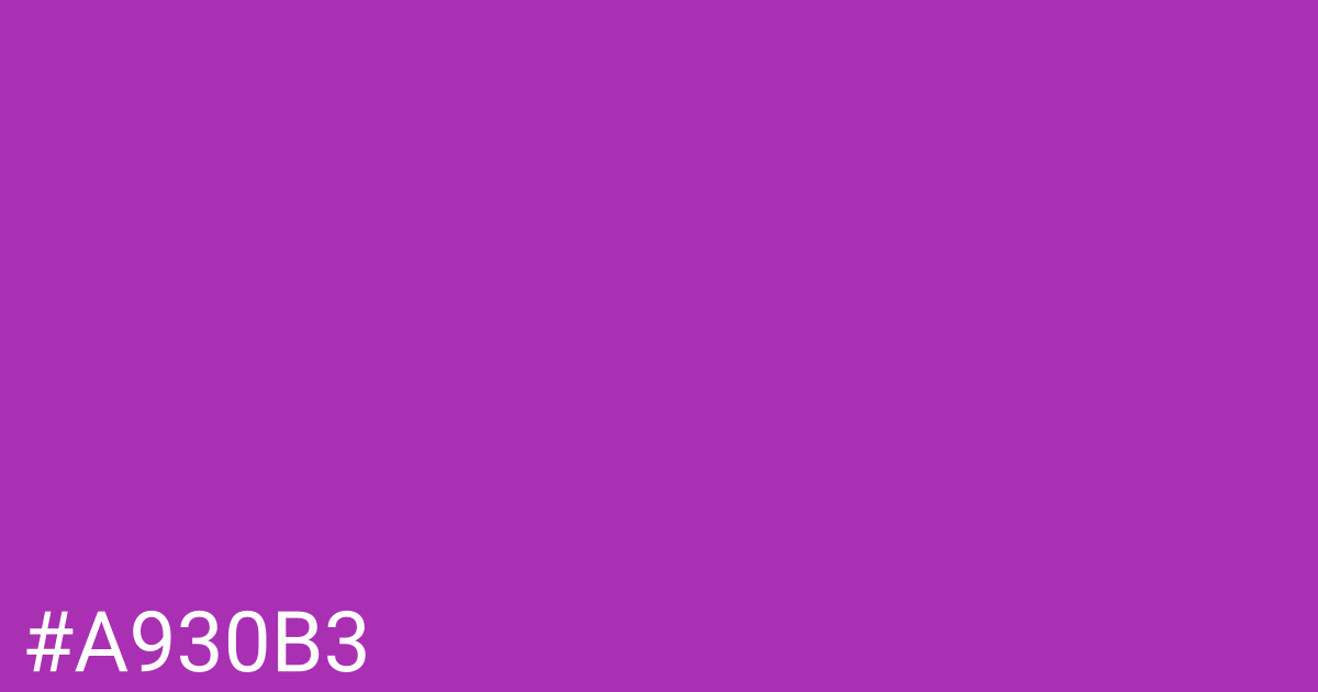 Hex color #a930b3 graphic