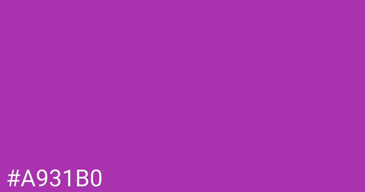 Hex color #a931b0 graphic