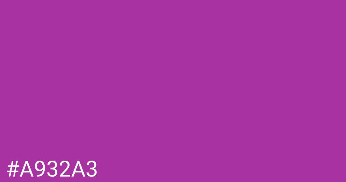 Hex color #a932a3 graphic