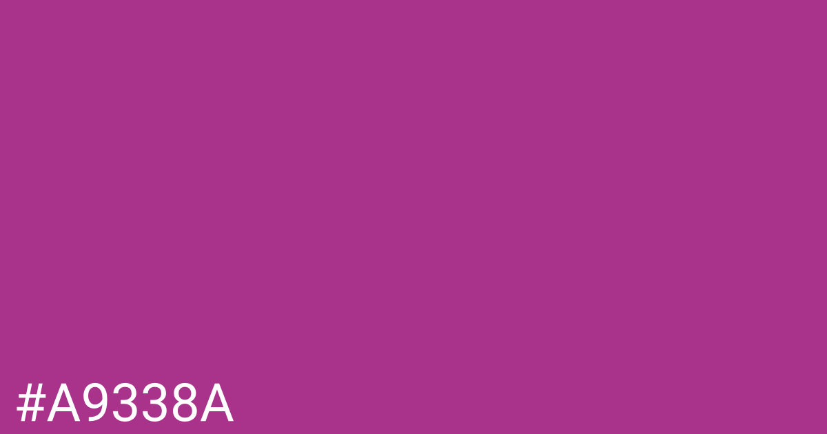 Hex color #a9338a graphic