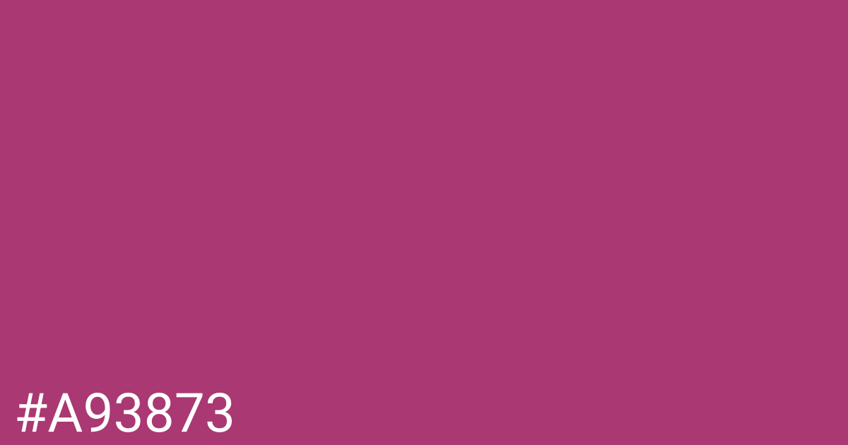 Hex color #a93873 graphic