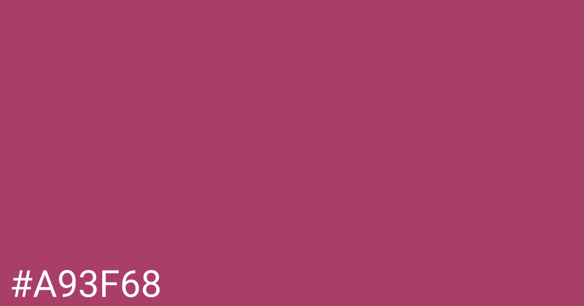 Hex color #a93f68 graphic