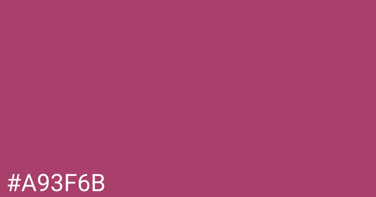 Hex color #a93f6b graphic