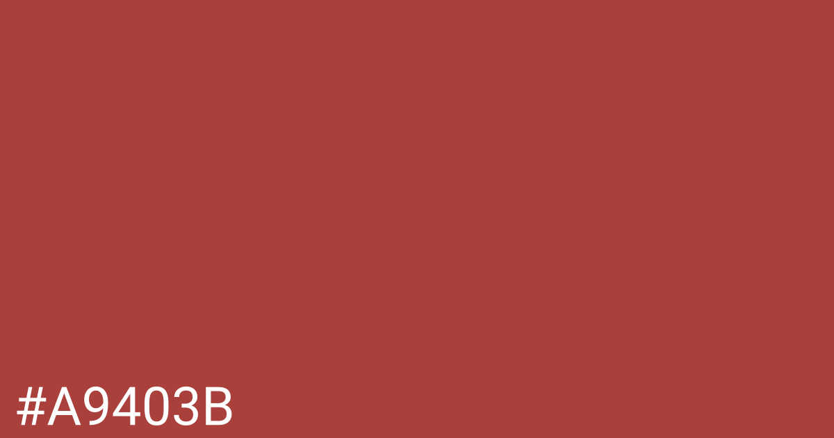 Hex color #a9403b graphic