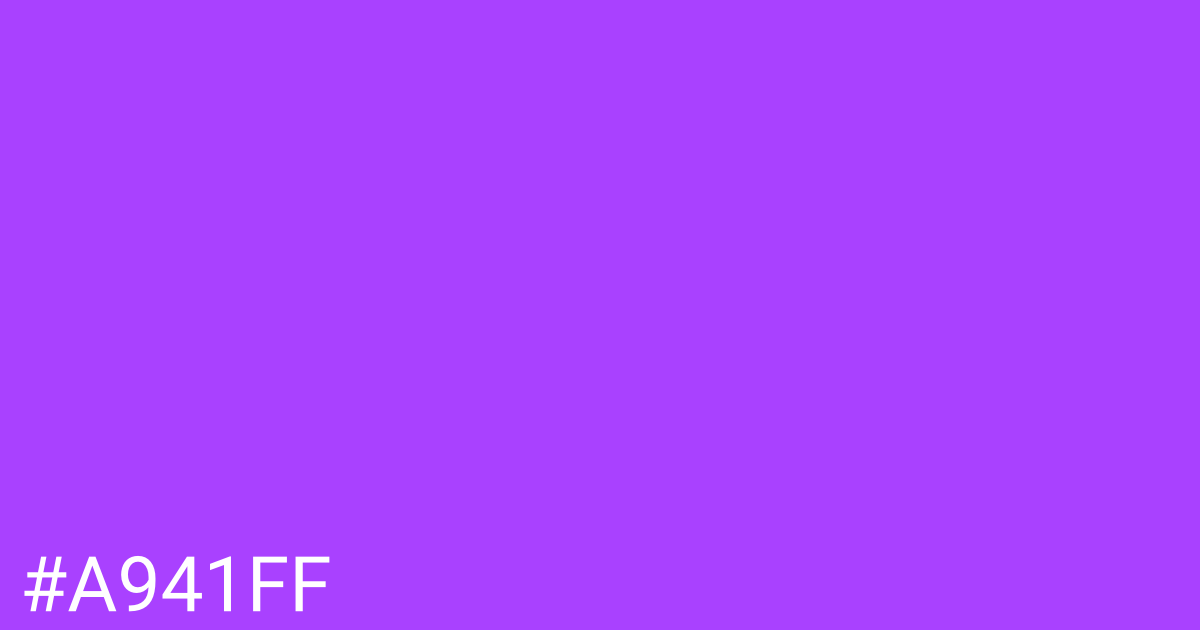 Hex color #a941ff graphic