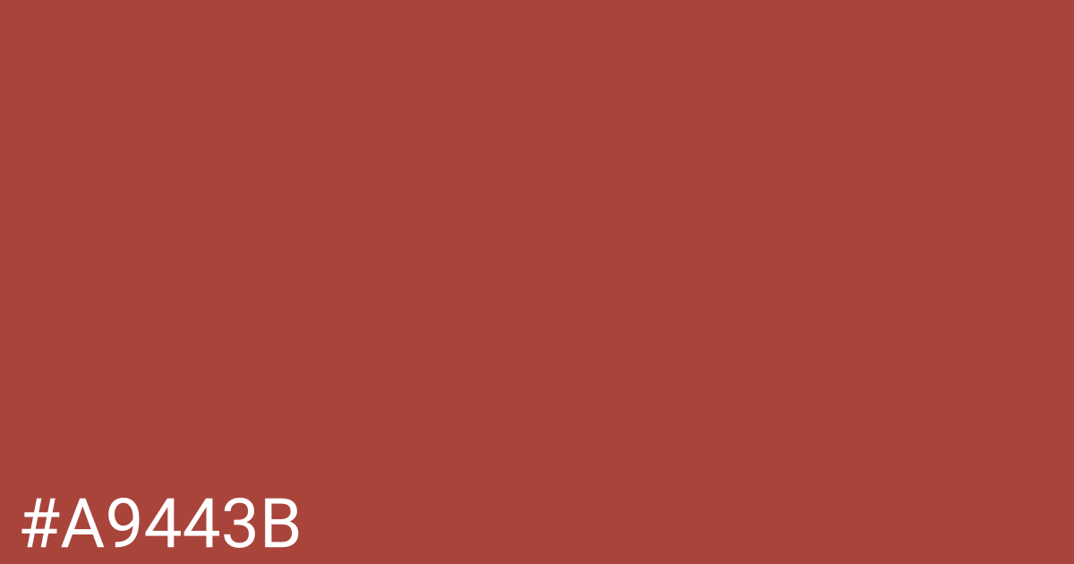 Hex color #a9443b graphic