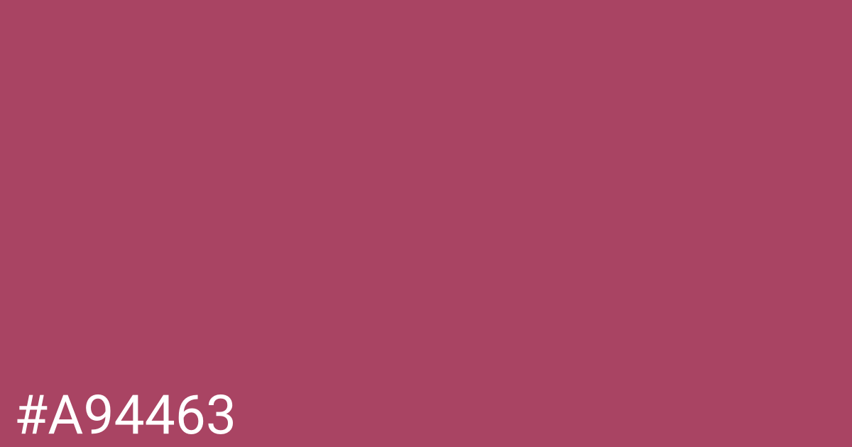 Hex color #a94463 graphic