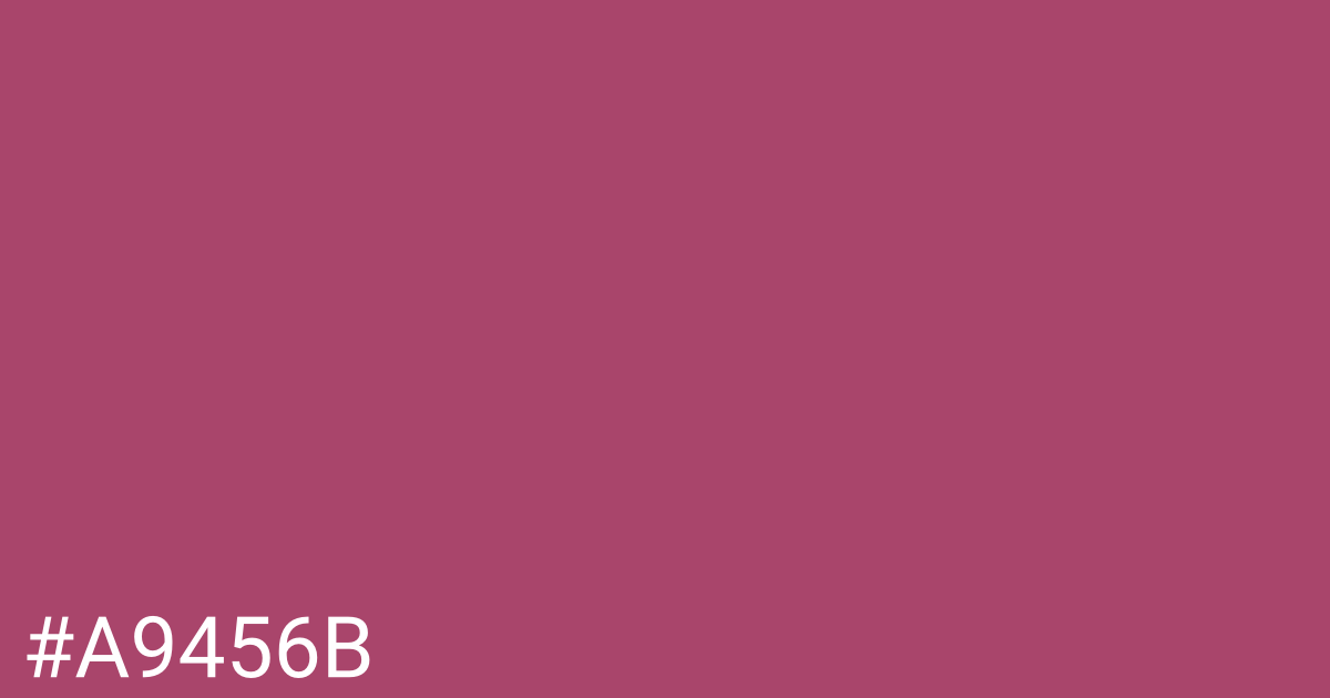 Hex color #a9456b graphic