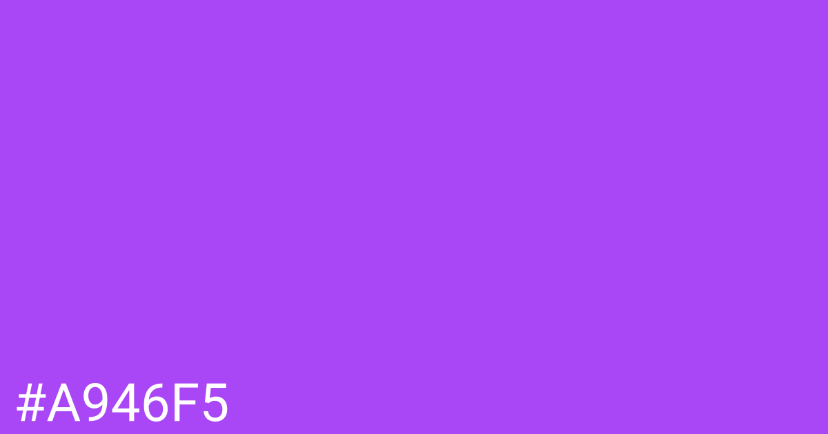 Hex color #a946f5 graphic