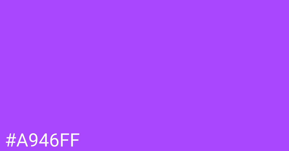 Hex color #a946ff graphic