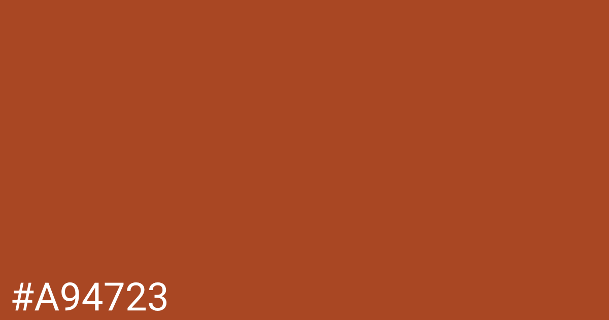 Hex color #a94723 graphic