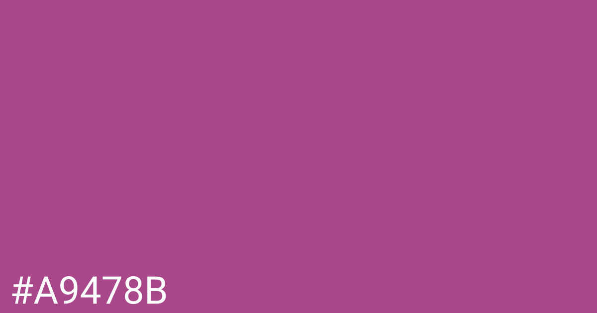 Hex color #a9478b graphic