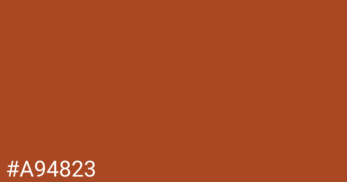 Hex color #a94823 graphic