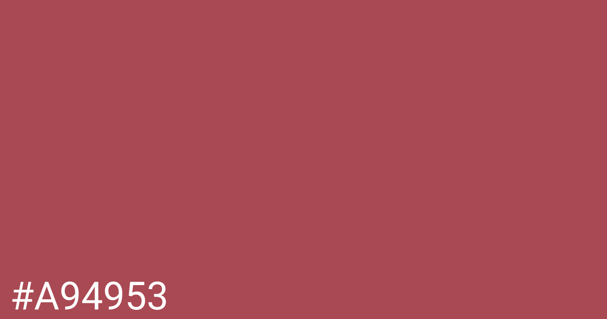 Hex color #a94953 graphic