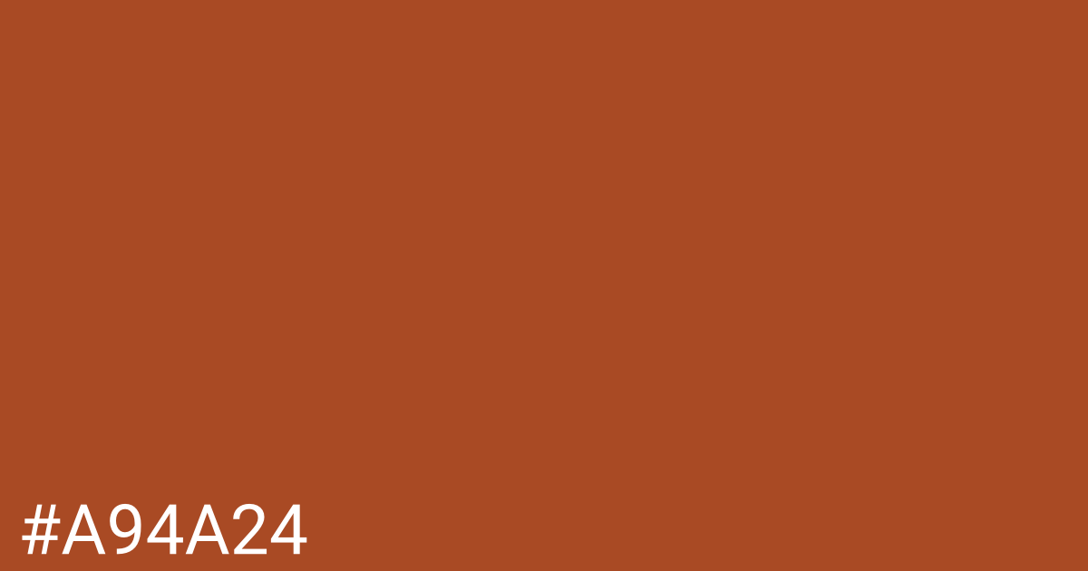 Hex color #a94a24 graphic